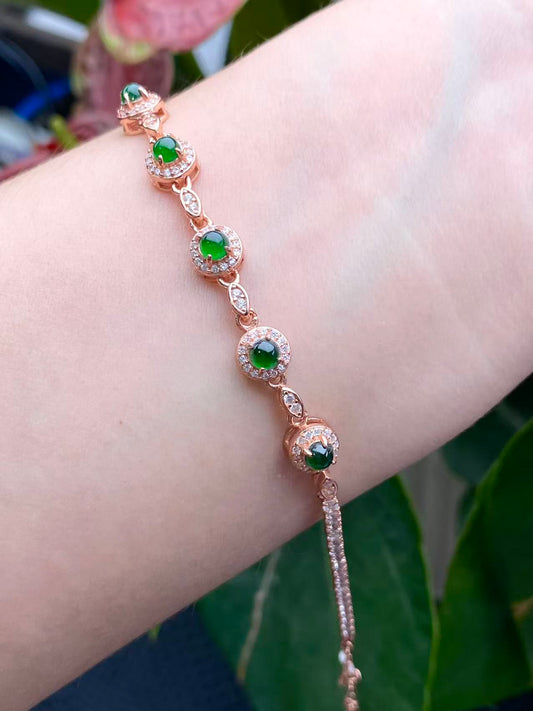 Exquisite S925 Silver Jade Hand Chain