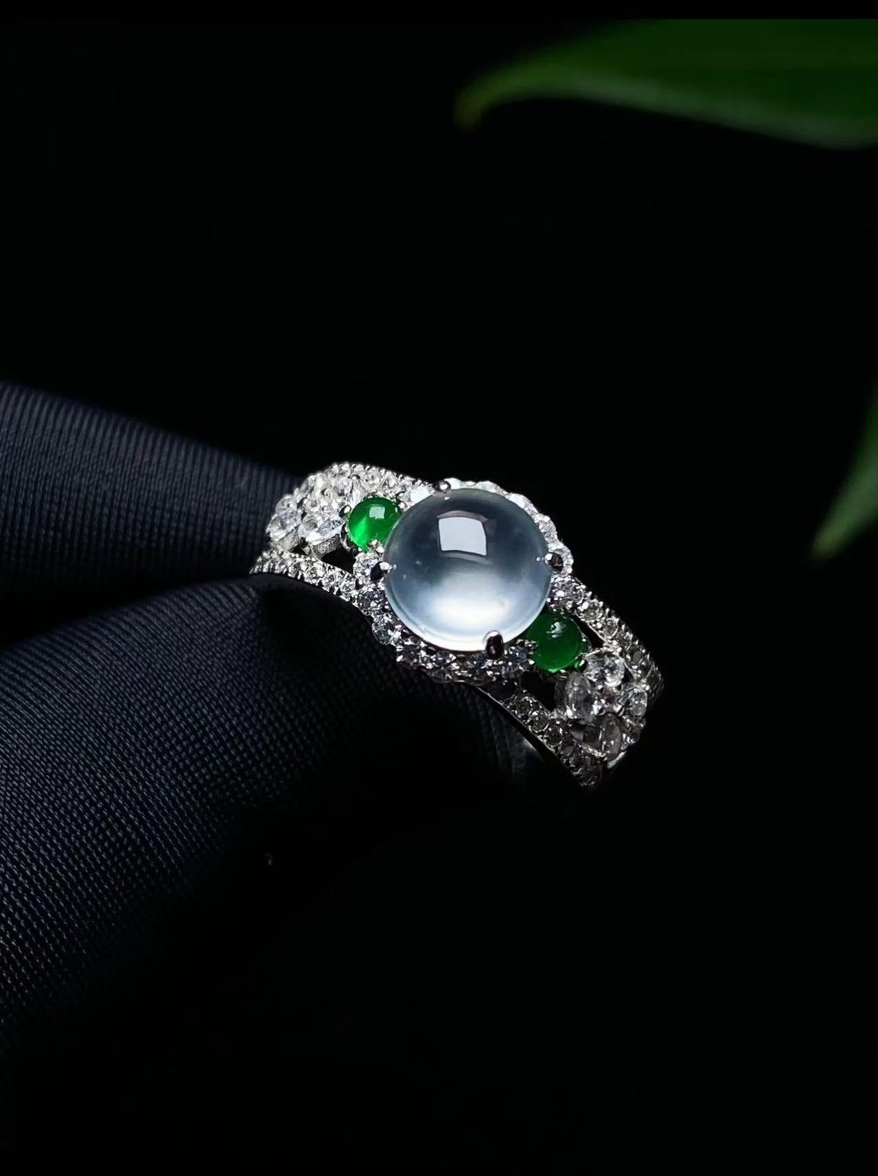 S925 Silver Jadeite Ring