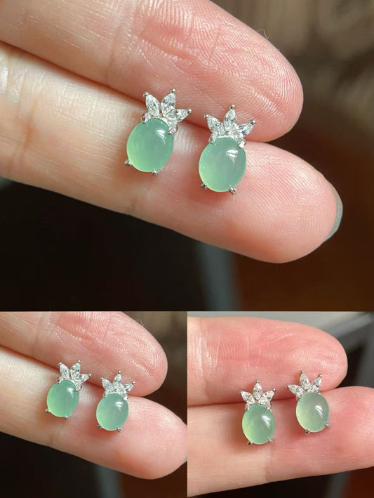 001 Jadeite Earrings ﻿
