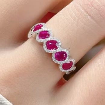 Exquisite S925 gemstone ring