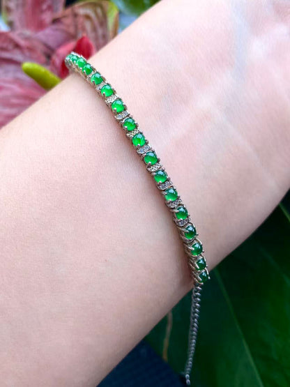 Exquisite S925 Silver Jade Hand Chain