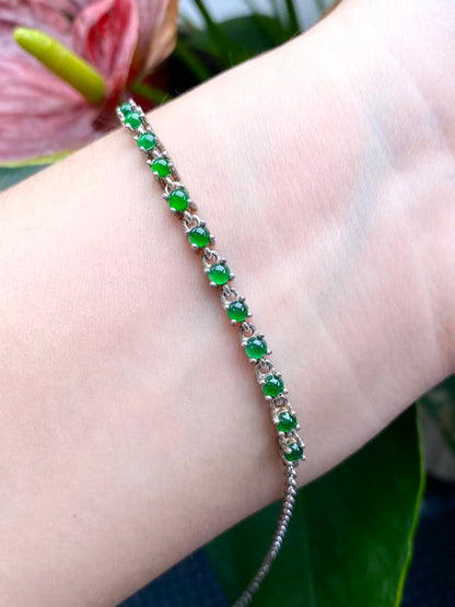 Exquisite S925 Silver Jade Hand Chain