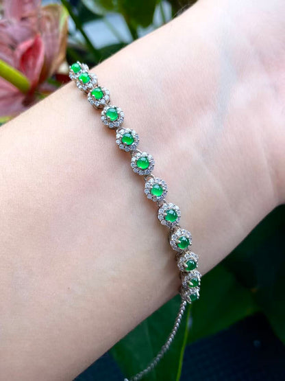 Exquisite S925 Silver Jade Hand Chain