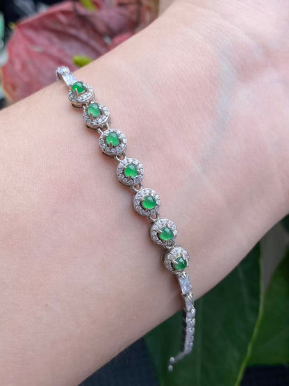 Exquisite S925 Silver Jade Hand Chain