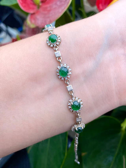 Exquisite S925 Silver Jade Hand Chain