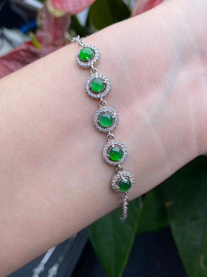 Exquisite S925 Silver Jade Hand Chain