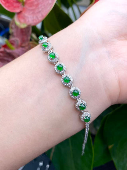 Exquisite S925 Silver Jade Hand Chain