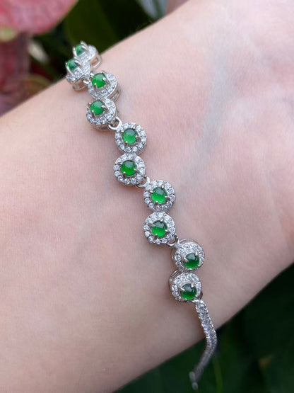 Exquisite S925 Silver Jade Hand Chain