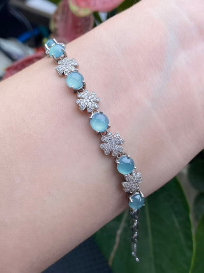 Exquisite S925 Silver Jade Hand Chain