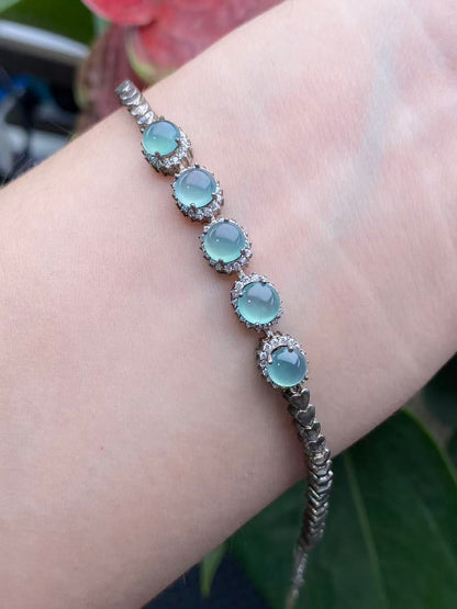 Exquisite S925 Silver Jade Hand Chain