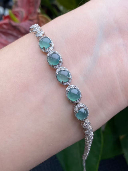 Exquisite S925 Silver Jade Hand Chain