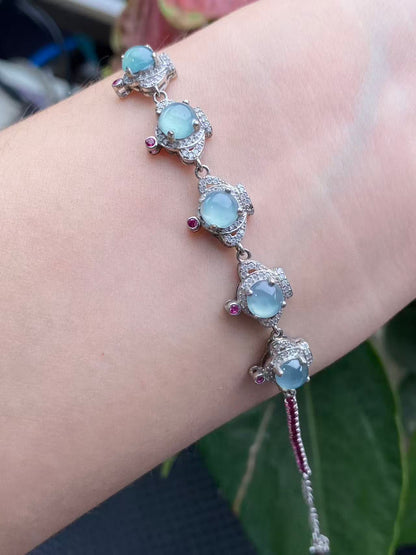 Exquisite S925 Silver Jade Hand Chain