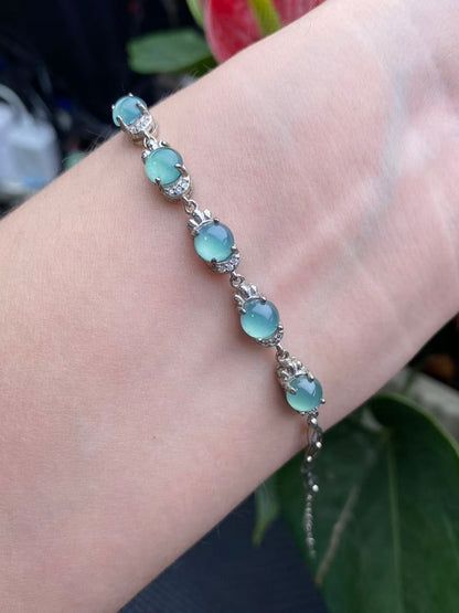 Exquisite S925 Silver Jade Hand Chain