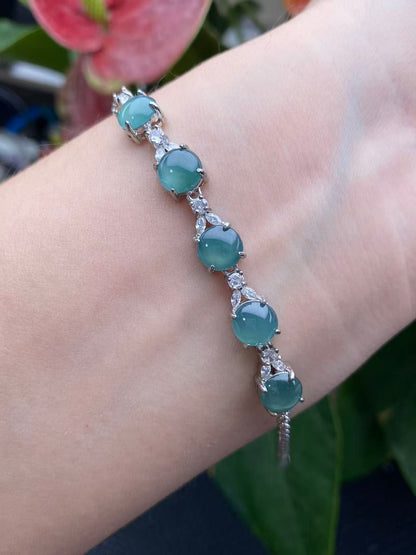 Exquisite S925 Silver Jade Hand Chain