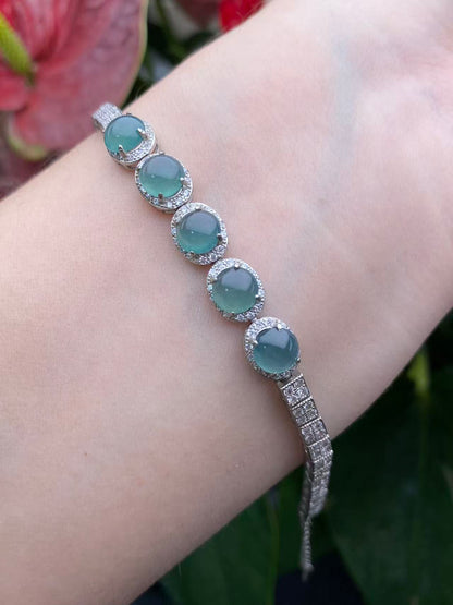 Exquisite S925 Silver Jade Hand Chain