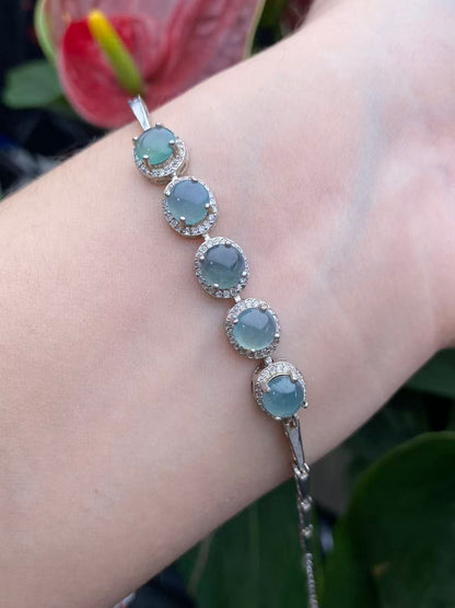 Exquisite S925 Silver Jade Hand Chain