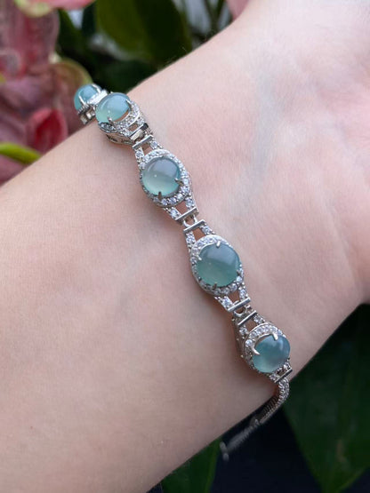 Exquisite S925 Silver Jade Hand Chain