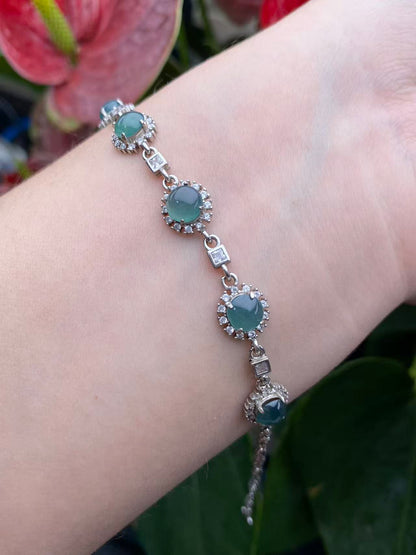 Exquisite S925 Silver Jade Hand Chain