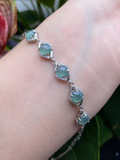 Exquisite S925 Silver Jade Hand Chain