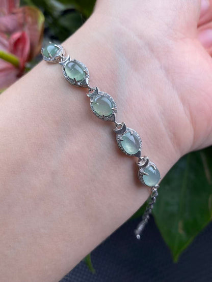 Exquisite S925 Silver Jade Hand Chain