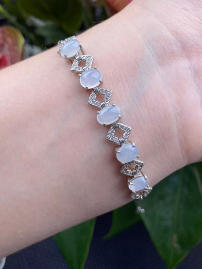 Exquisite S925 Silver Jade Hand Chain