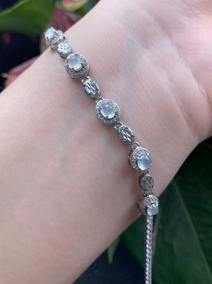 Exquisite S925 Silver Jade Hand Chain