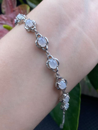 Exquisite S925 Silver Jade Hand Chain