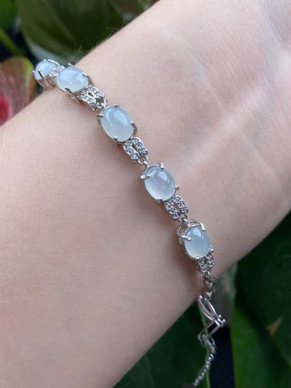 Exquisite S925 Silver Jade Hand Chain