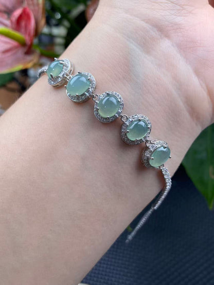 Exquisite S925 Silver Jade Hand Chain