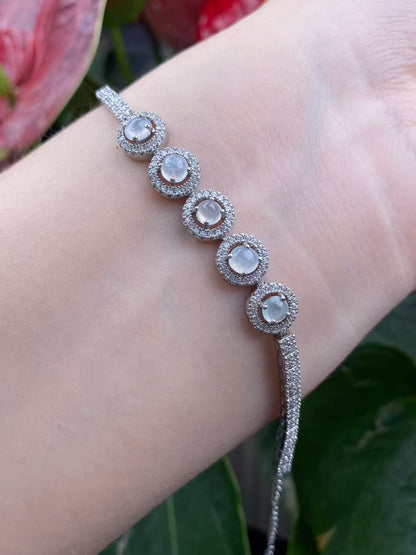 Exquisite S925 Silver Jade Hand Chain