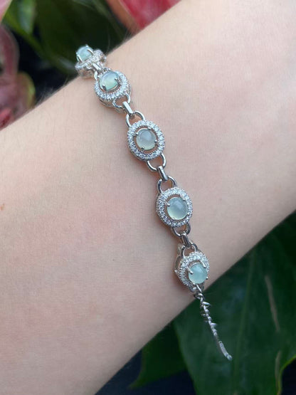 Exquisite S925 Silver Jade Hand Chain