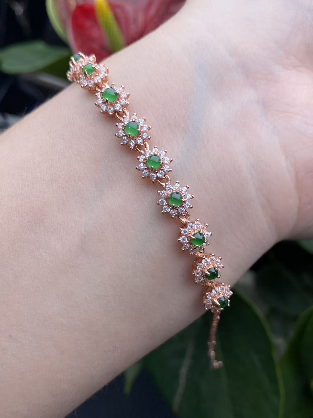 Exquisite S925 Silver Jade Hand Chain