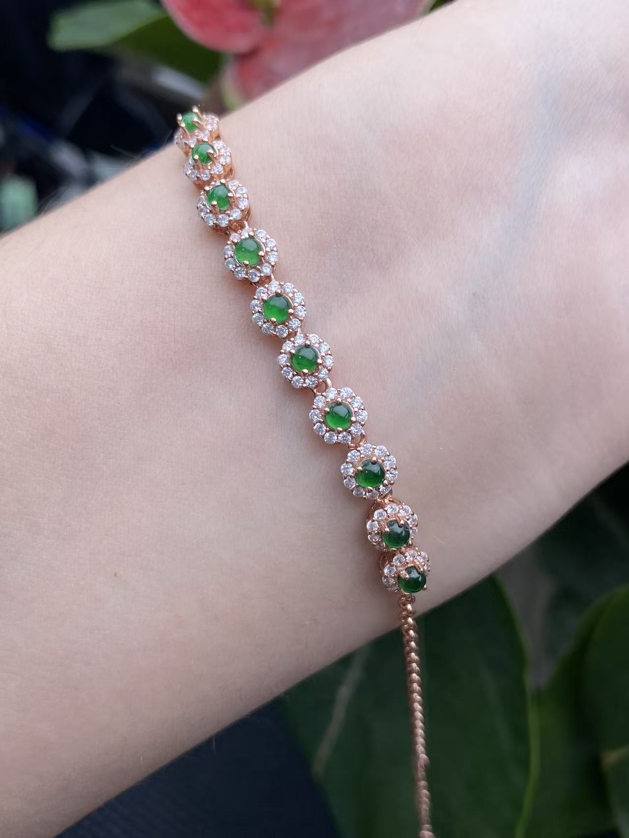 Exquisite S925 Silver Jade Hand Chain