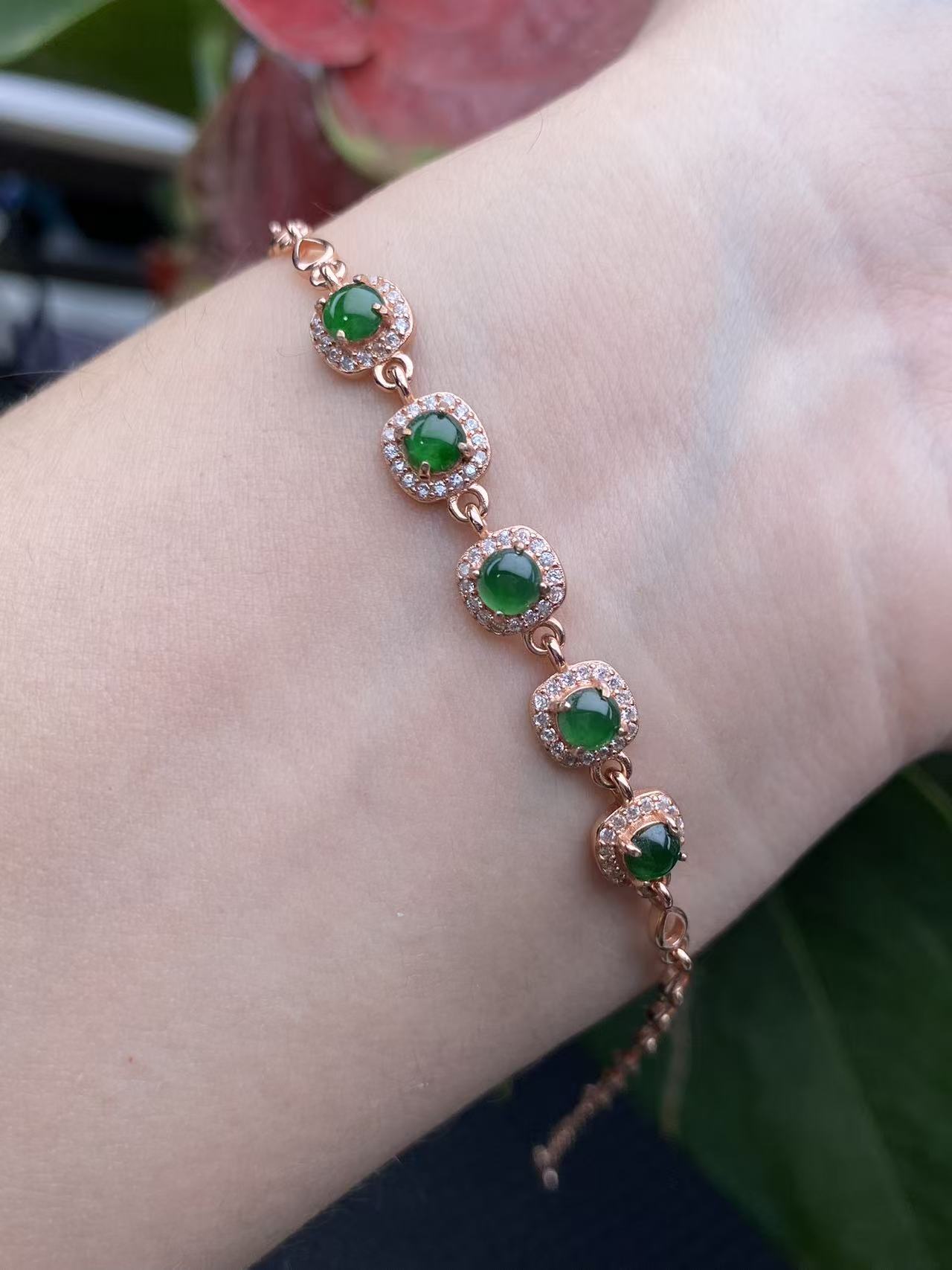 Exquisite S925 Silver Jade Hand Chain