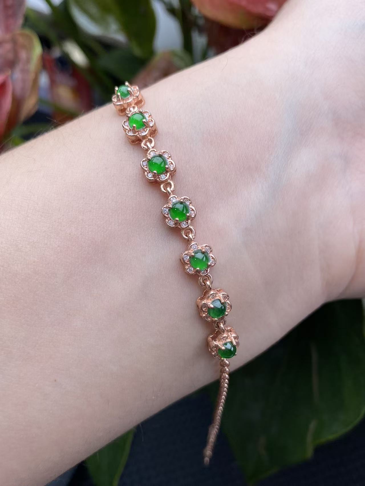 Exquisite S925 Silver Jade Hand Chain