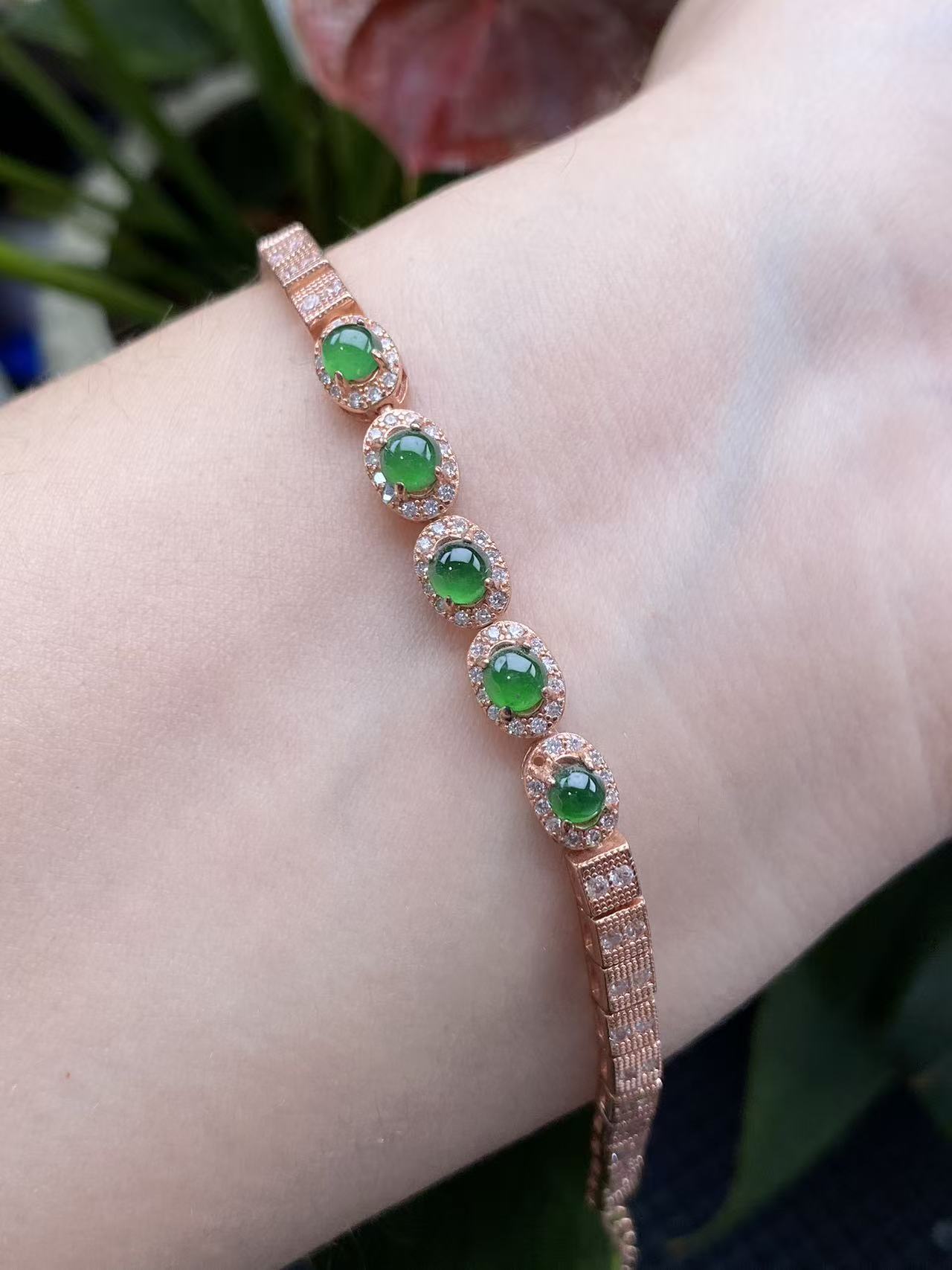 Exquisite S925 Silver Jade Hand Chain