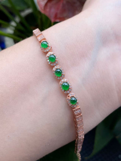 Exquisite S925 Silver Jade Hand Chain