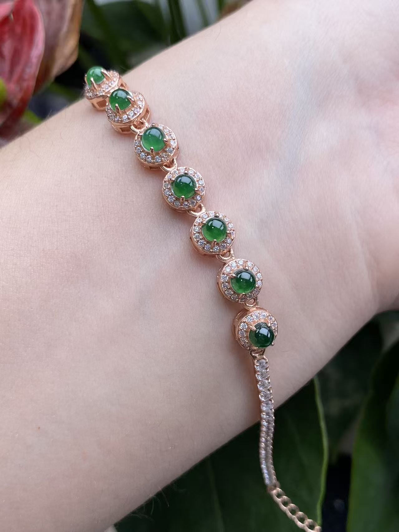 Exquisite S925 Silver Jade Hand Chain