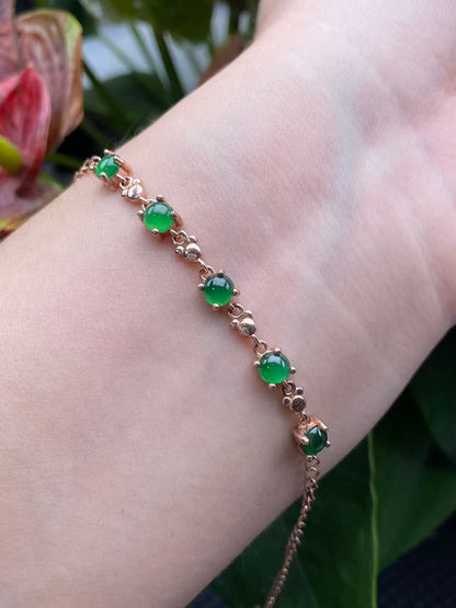 Exquisite S925 Silver Jade Hand Chain