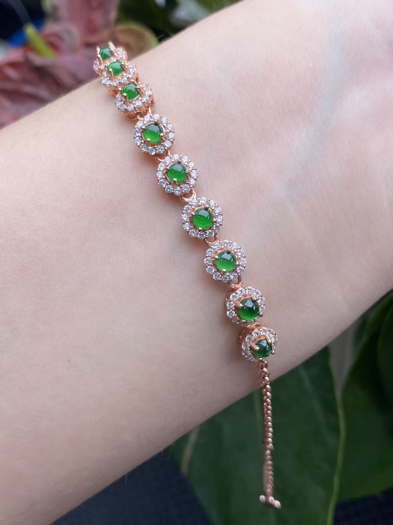 Exquisite S925 Silver Jade Hand Chain