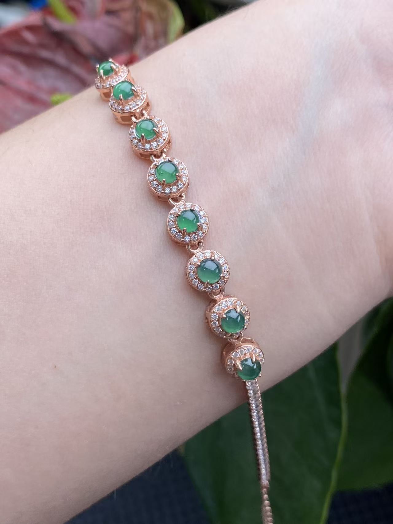 Exquisite S925 Silver Jade Hand Chain