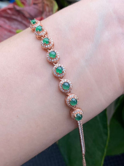 Exquisite S925 Silver Jade Hand Chain