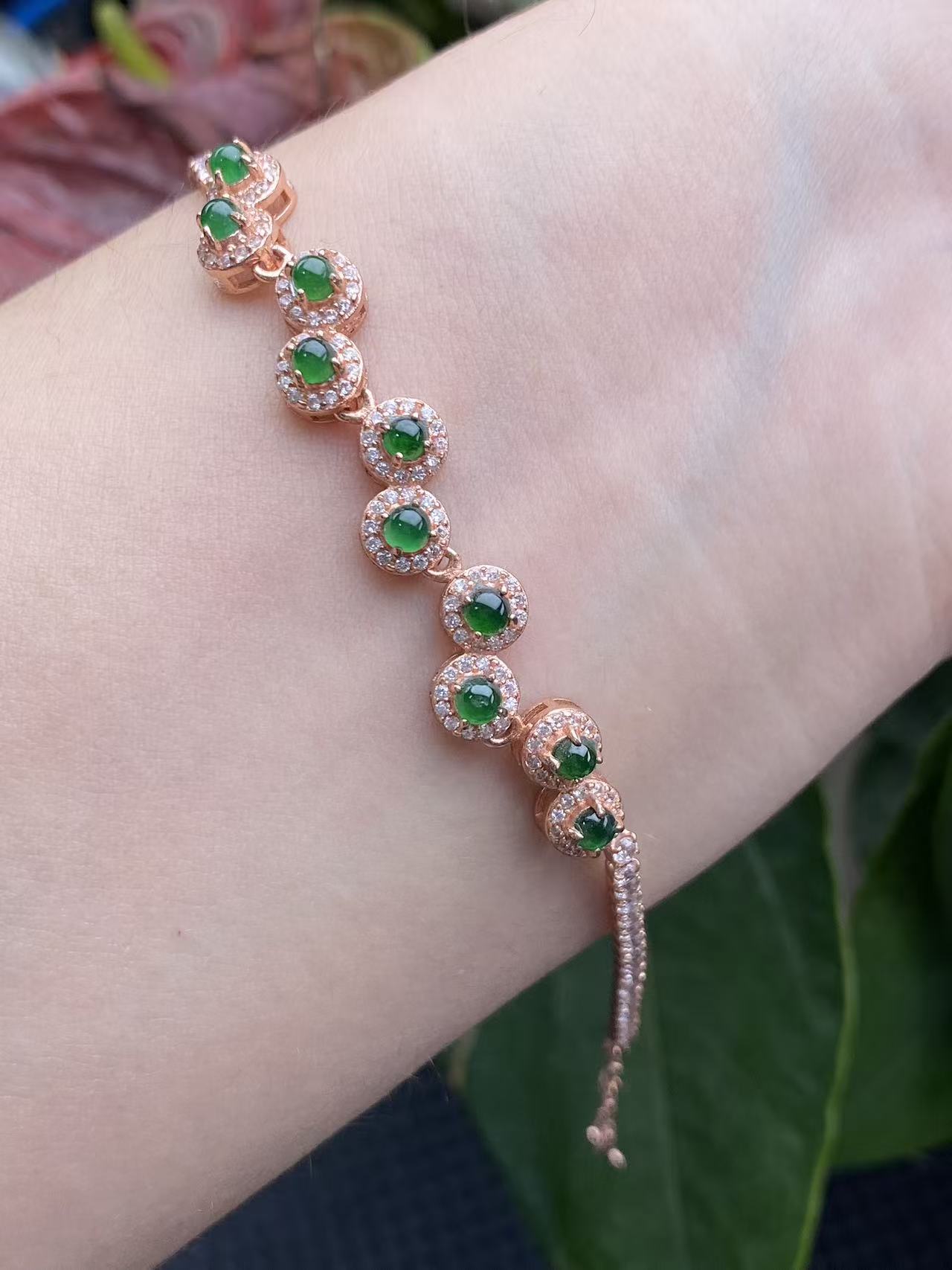 Exquisite S925 Silver Jade Hand Chain