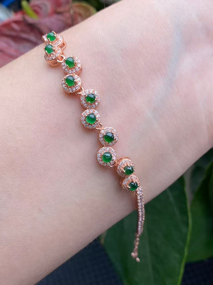Exquisite S925 Silver Jade Hand Chain