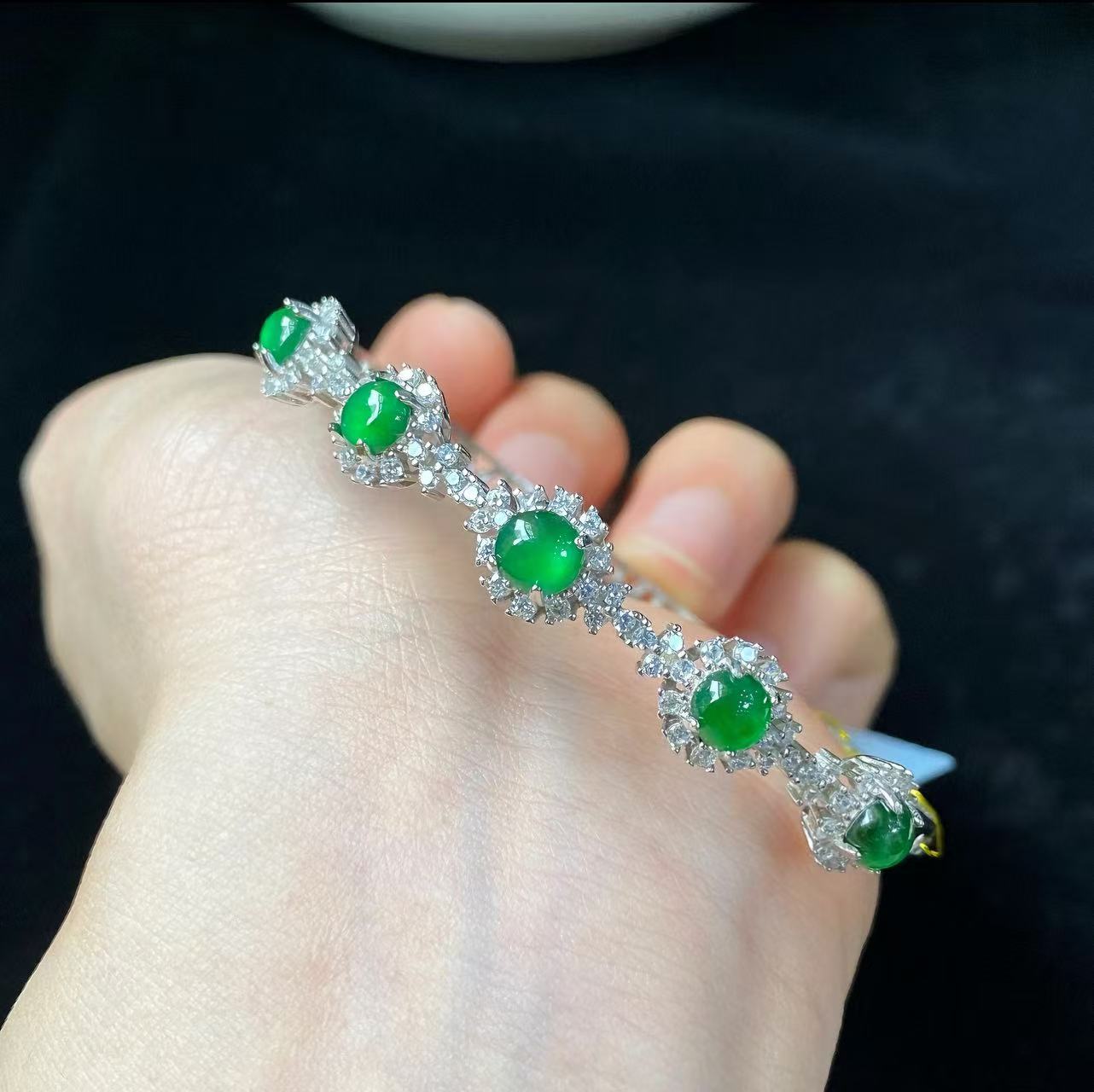 Exquisite S925 Silver Jade Bracelet