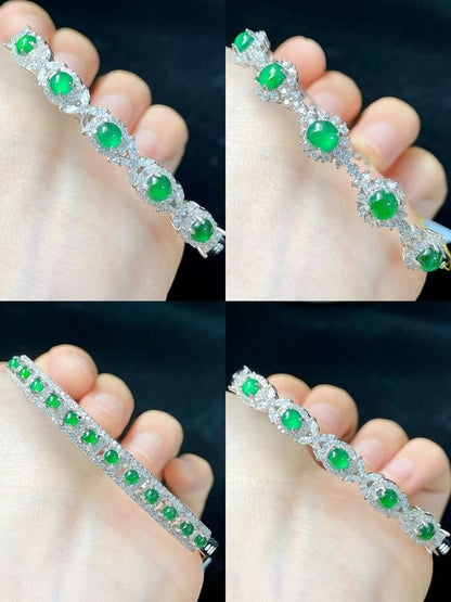 Exquisite S925 Silver Jade Bracelet