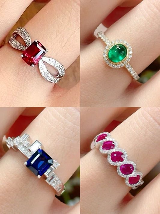 Exquisite S925 gemstone ring
