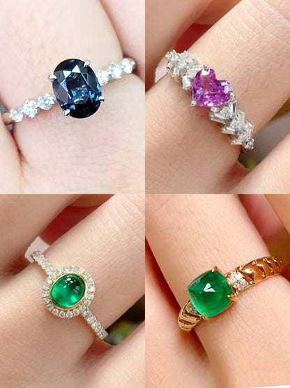 Exquisite S925 gemstone ring